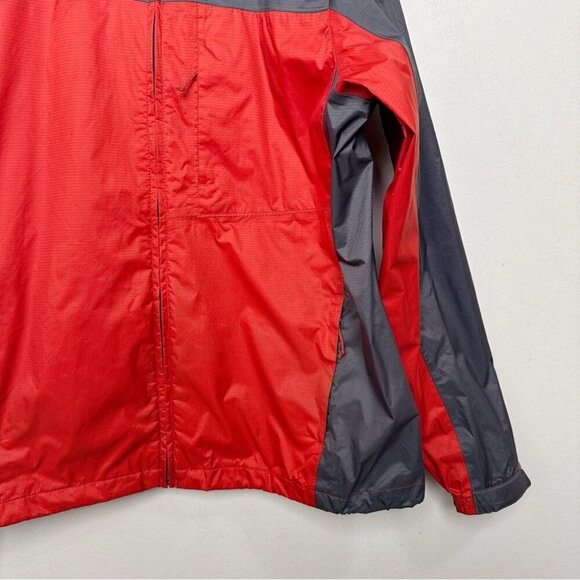 Eddie Bauer Mens Large Two Tone Grey Orange Windbreaker Jacket - Picture 5 of 14